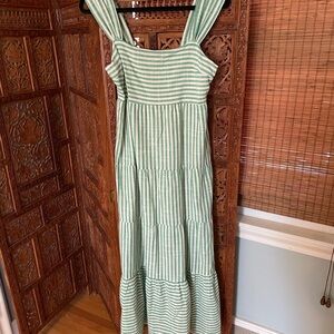 Lush Mint Striped Maxi Dress